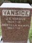 Headstone for Jeremiah Van Sice 